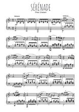 Téléchargez l'arrangement pour piano de la partition de Séranade en PDF